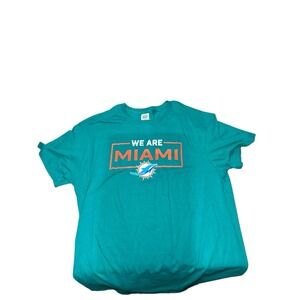 Miami Dolphins We Are Miami‎ T-Shirt Short Sleeve Mens XL NFL Blue Teal